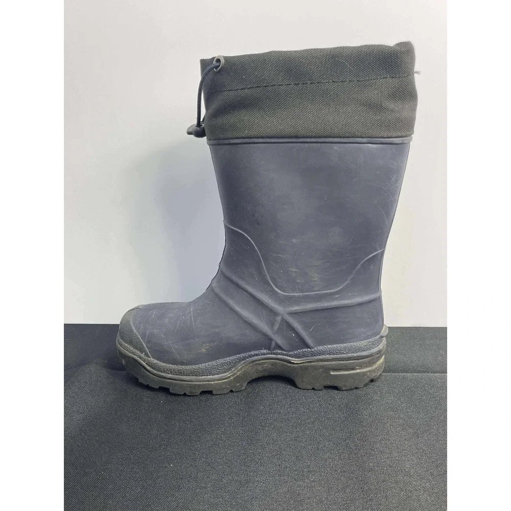 Kids Blue Rubber Rain Boots with Drawstring Cuff‎ Size 11